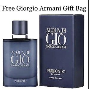 Acqua Di Gio PROFONDO by Giorgio Armani EDP Spray for Men's PLUS GIFT BAG 1.3 oz